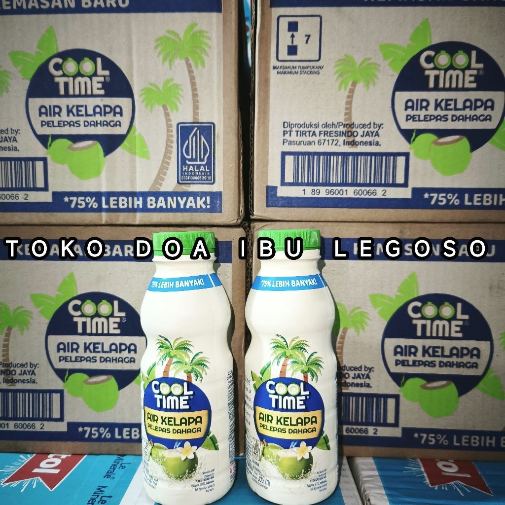 

Cool time air kelapa 350ml isi 12 botol