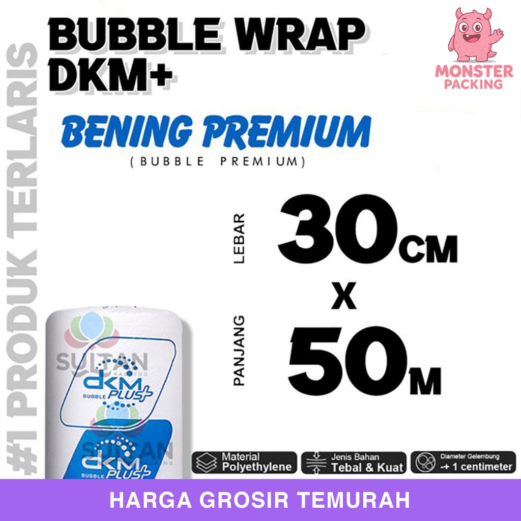 

Bubble Wrap 30cm x 50meter BENING PREMIUM Bubblewrap TERMURAH / ROLL