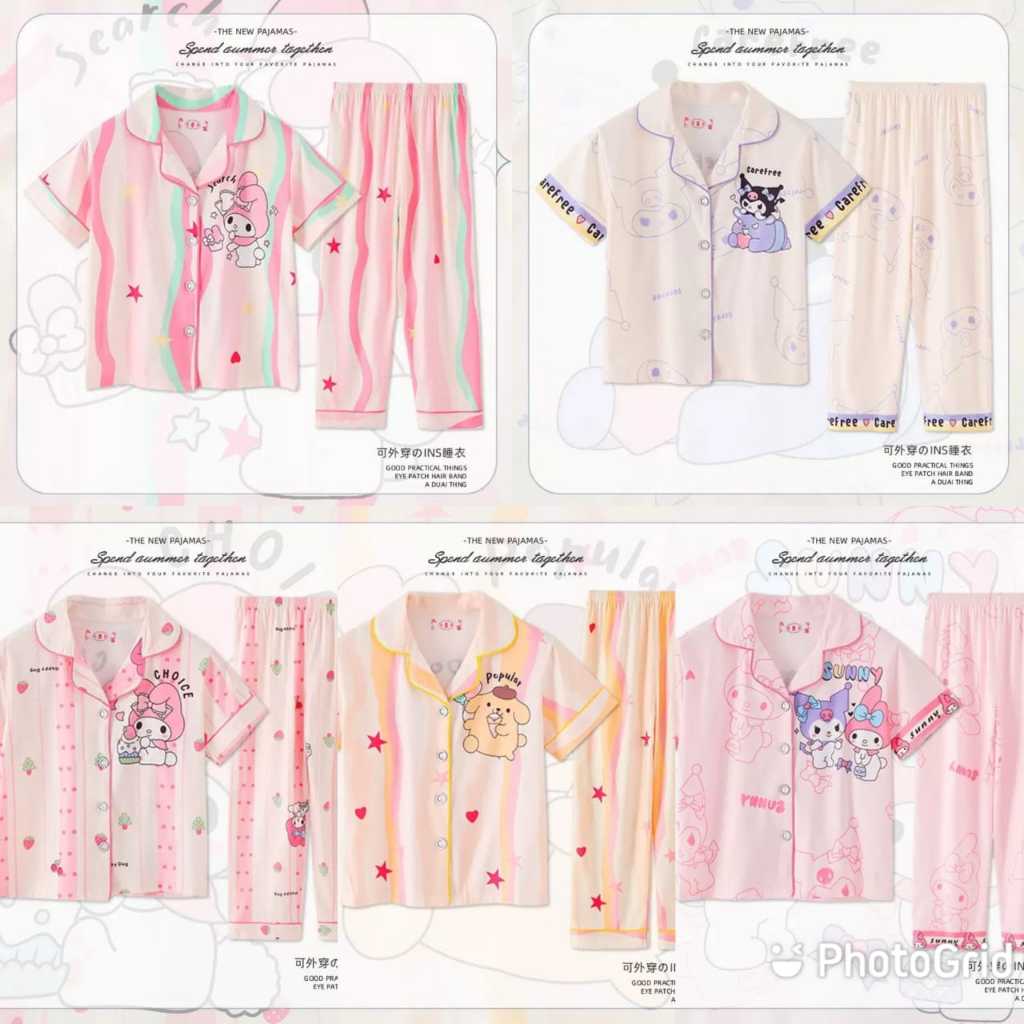 ( Secure sister ) Piyama anak/ piyama melody / piyama kuromi / pompompurin