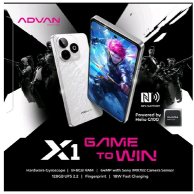 ADVAN Smartphone X1 Gaming ADVAN X1 8GB 128GB