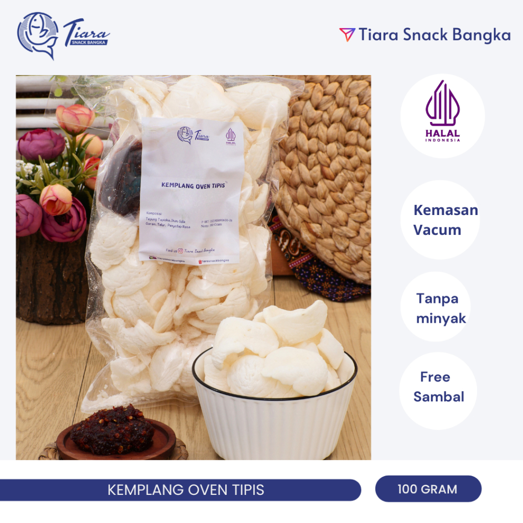 

Kemplang Tipis/Kerupuk Tipis Oven Tiara Snack Bangka