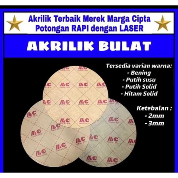 

Akrilik Bulat 60 cm / Akrilik / Papan Ucapan