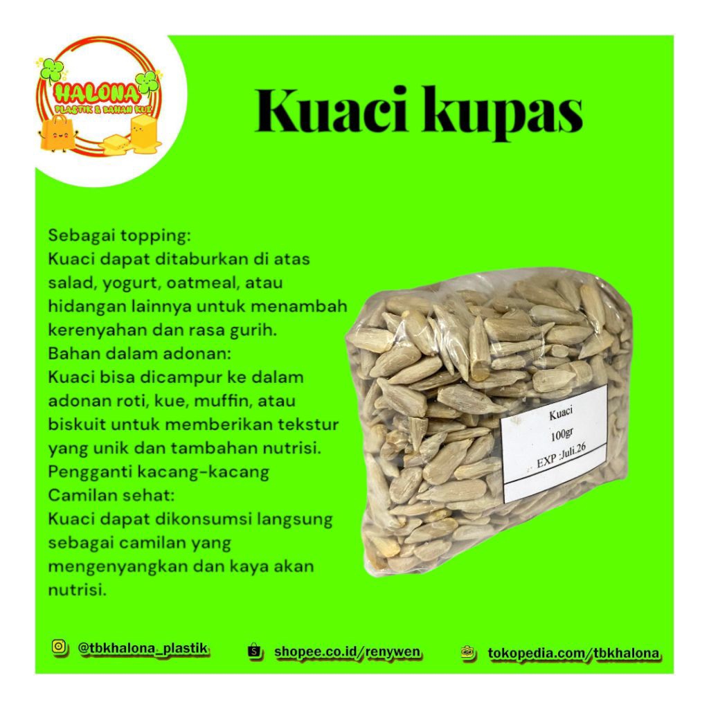 

Kuaci Kupas Repack 100gr