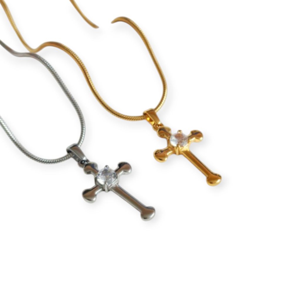 Kalung Salib Set Kalung Titanium Mata Satu Pria wanita