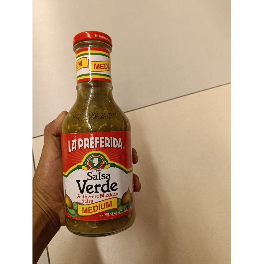 

la preferida sauce salsa verde authentic mexican salsa medium 454gr
