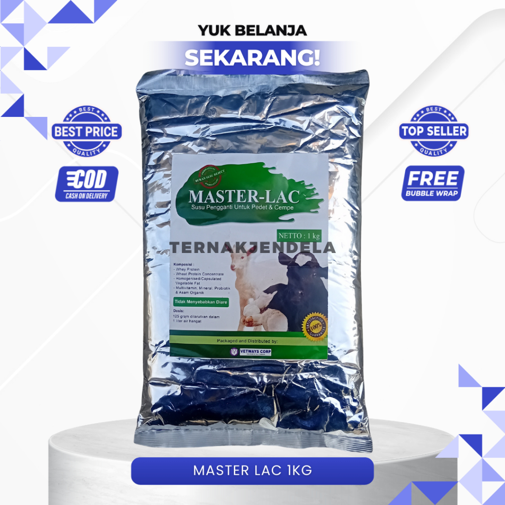 MASTER LAC DAN NUTRINOS 1 KG - Susu Pengganti Indukan Pilihan Untuk Hewan Ternak.