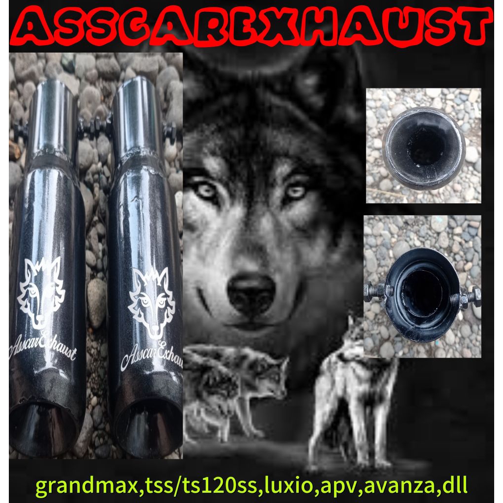 Knalpot Serigala GUKGUK model baut mobil bensin carry,ts/ts120ss,grandmax,apv,luxio,avanza dll 100% 