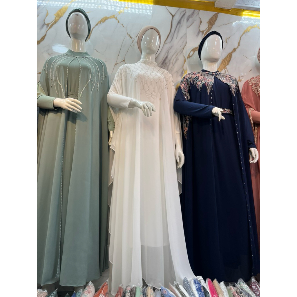 Kaftan / Kaftan Payet Pasir New Model  Ceruty Premium Free Inner / Kaftan  Mewah