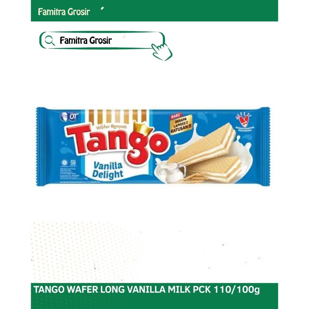 

TANGO WAFER LONG VANILLA MILK PCK 110/100g