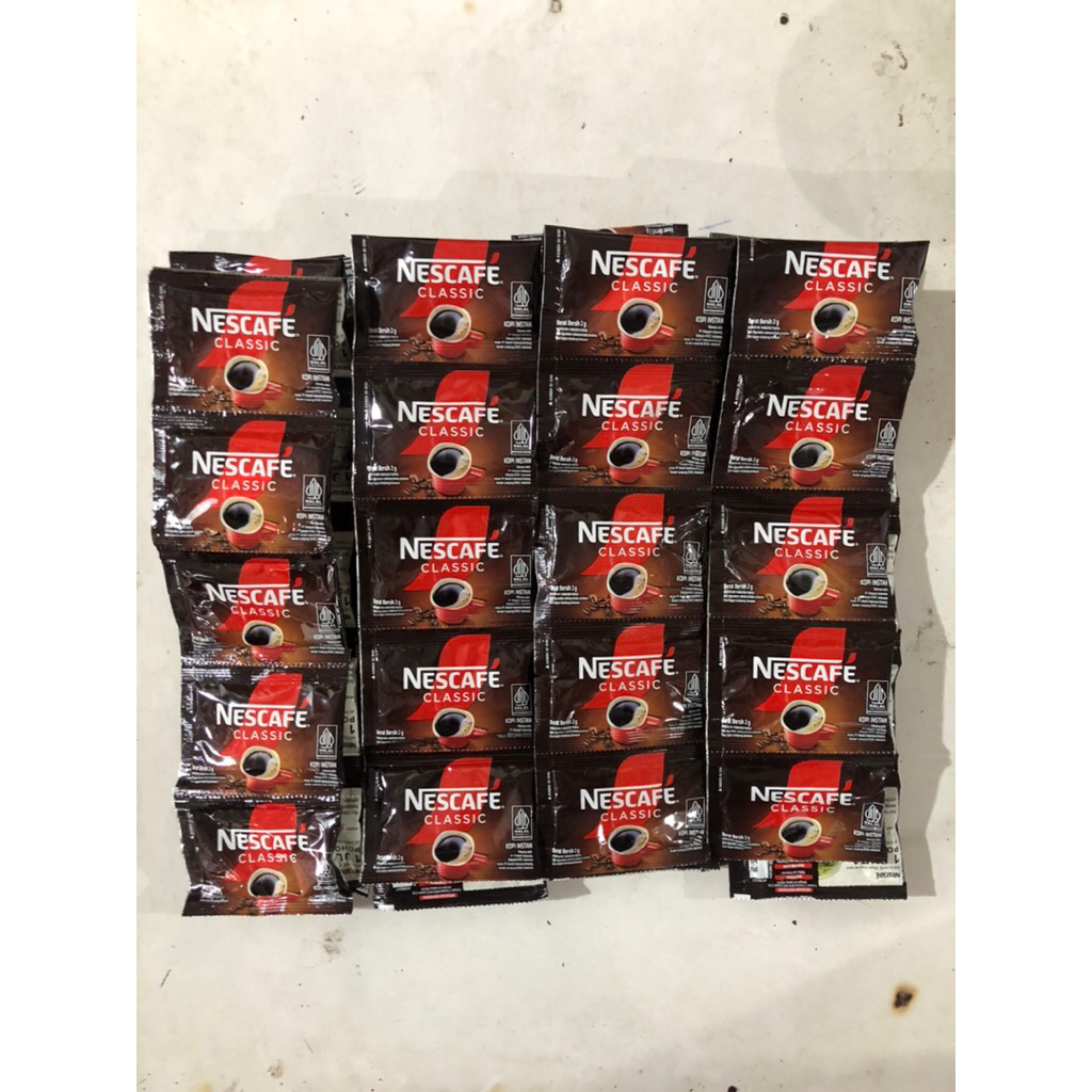 

NESCAFÉ Classic Kopi Instan Sachet 2g – 100% Kopi Murni, Praktis & Nikmat (Beli 10 Gratis 1)