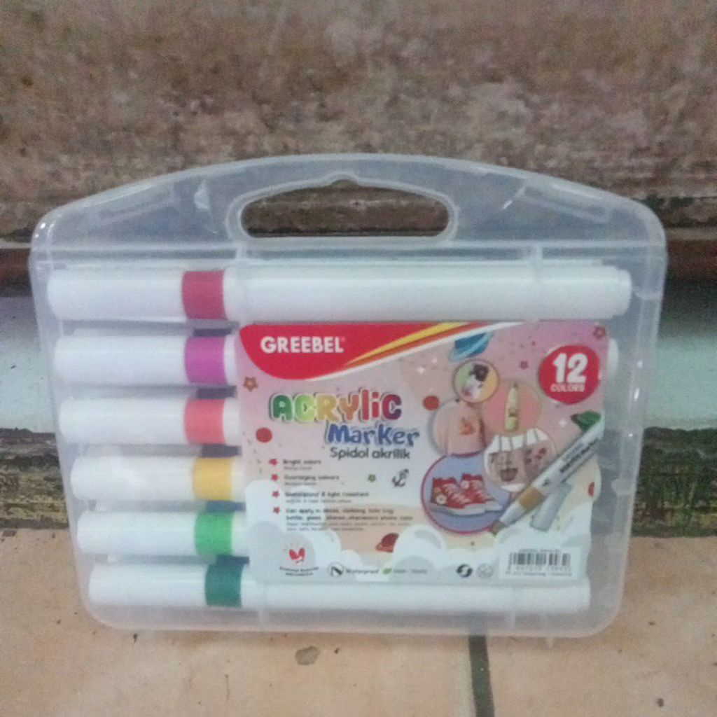 

greebel acrylic marker 12 colors / pcs