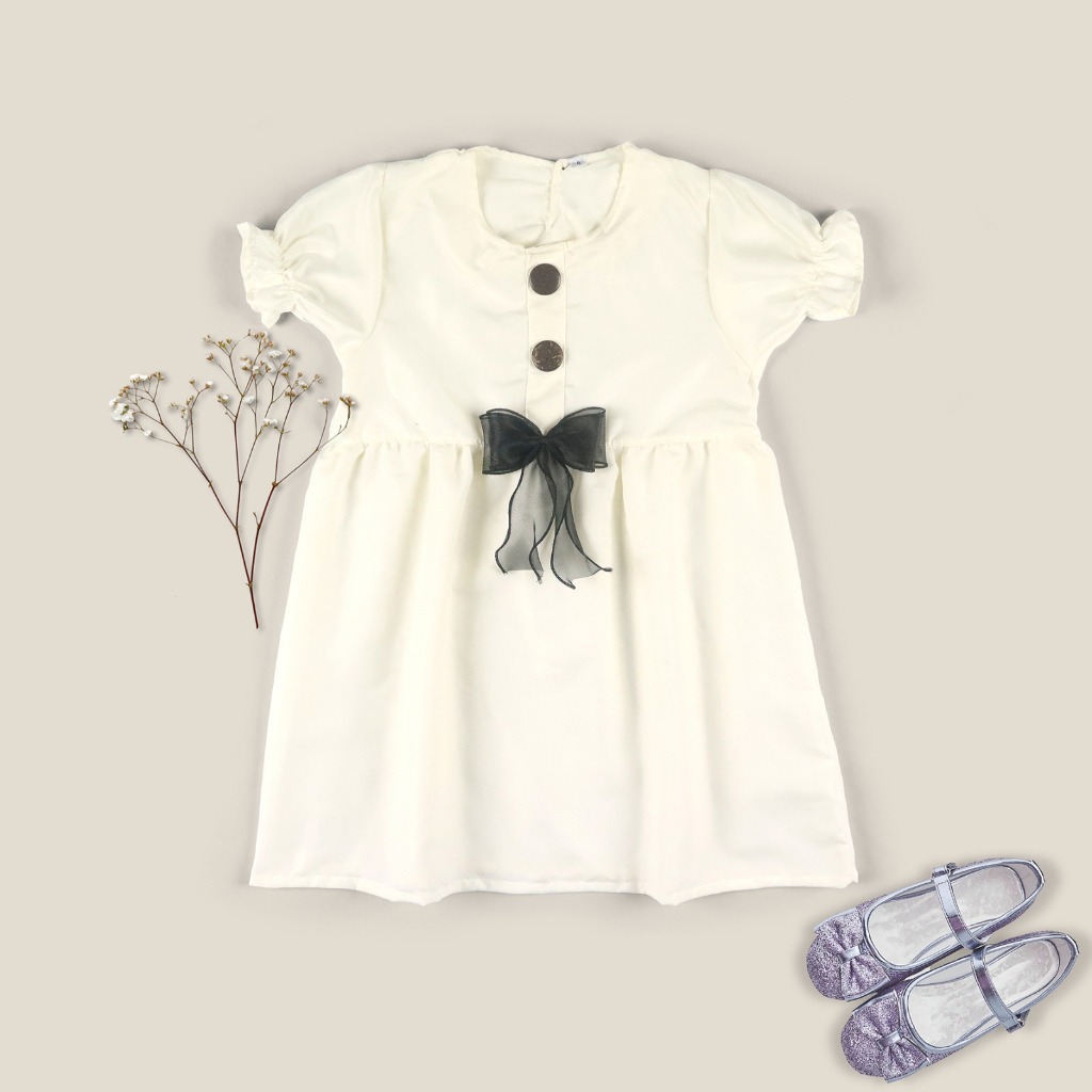 Dress pita Anak Kecil Perempuan Usia 3-8 tahun warna lucu motif polos Yummy