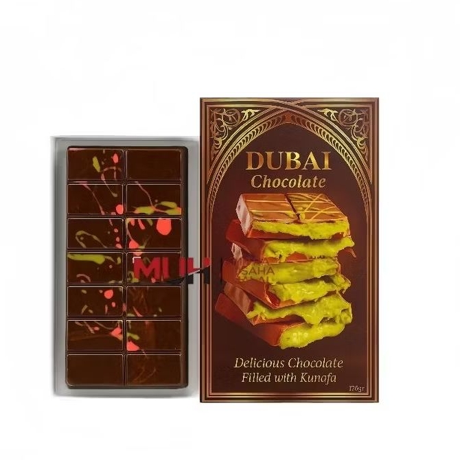 

Cokelat Dubai 320gr – Chocolate Premium Isi Kunafa Crunchy Manis