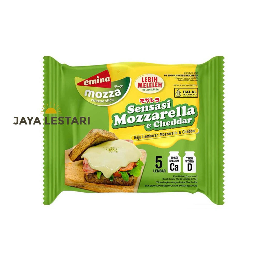 

Emina Mozzarella Cheddar Cheese Slice (2 Ukuran)
