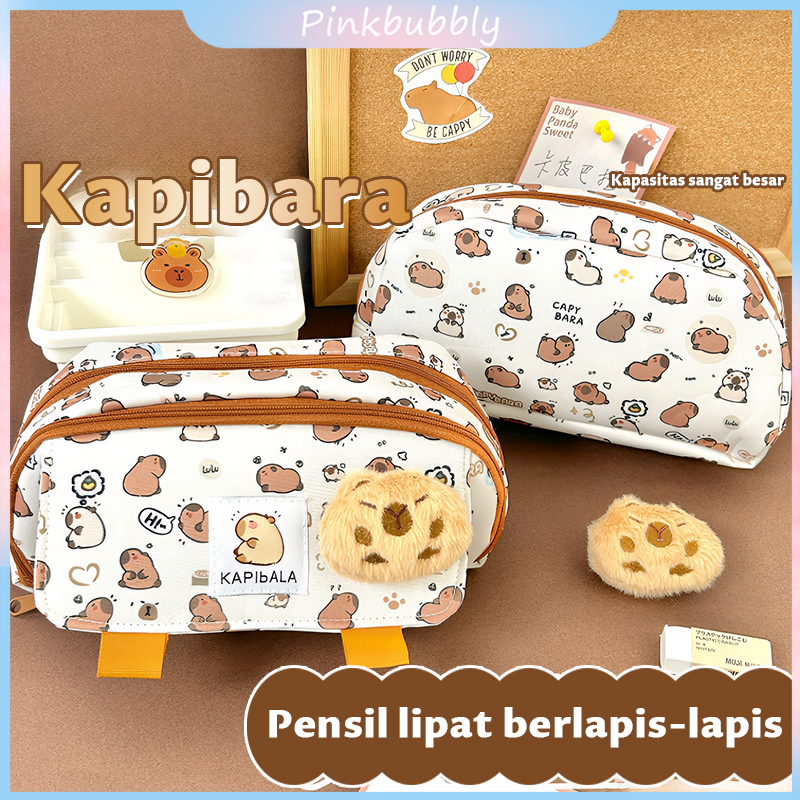 

Pinkbubbly.Tempat Pensil Kapibara Kapibala Series Tempat Pensil Ins Cartoon Kotak Pensil Kapasitas Besar Kapas Makeup Bag Penyimpanan Siswa Pensil Kasus