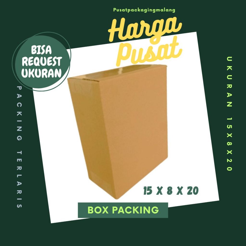 

Kardus 15x8x20 Box A1 Packing Karton Dus Kotak Kemasan Botol Gelas Jamu Obat Madu Pusat Packaging