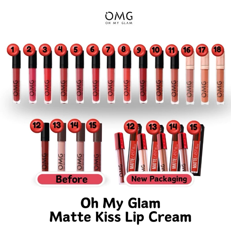 KOSMEGLOW - OMG LIP CREAM MATTE - LIPSTIK OMG MURAH BPOM