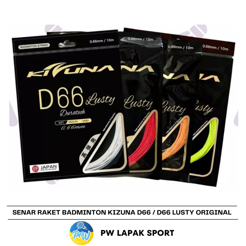 Senar Raket Badminton Kizuna D66 / D66 Lusty Original 100%