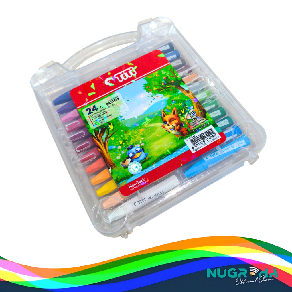

CRAYON TiTi 24WARNA TI-P-24s/ Krayon Minyak / Oil Pastels TiTi 24WARNA TI-P-24S Original Asli