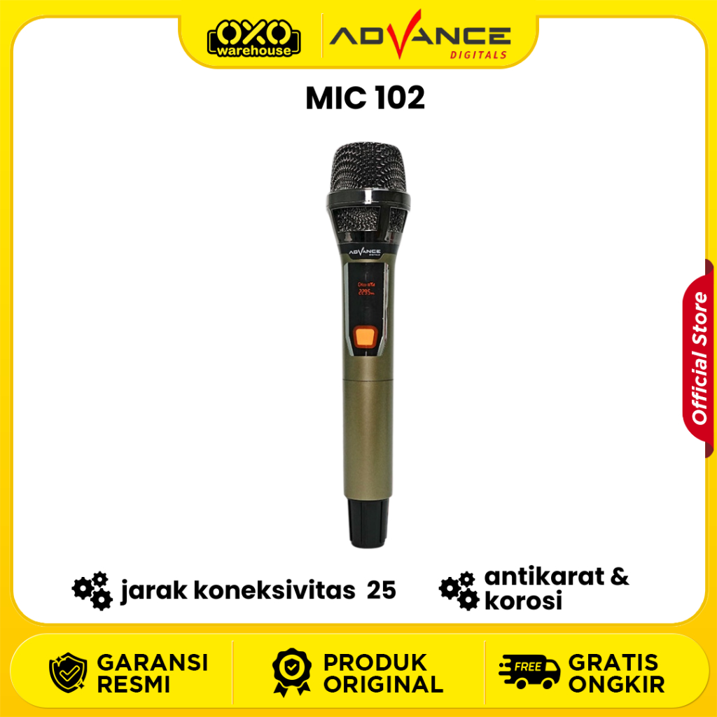 Advance Mic Wireless MIC 102 Mik Tanpa Kabel   Microfon Original Advance