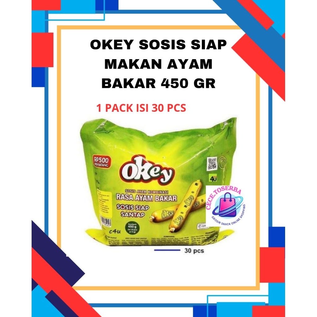 

Sosis Okey Rasa Ayam Bakar Siap Makan isi 30 pcs