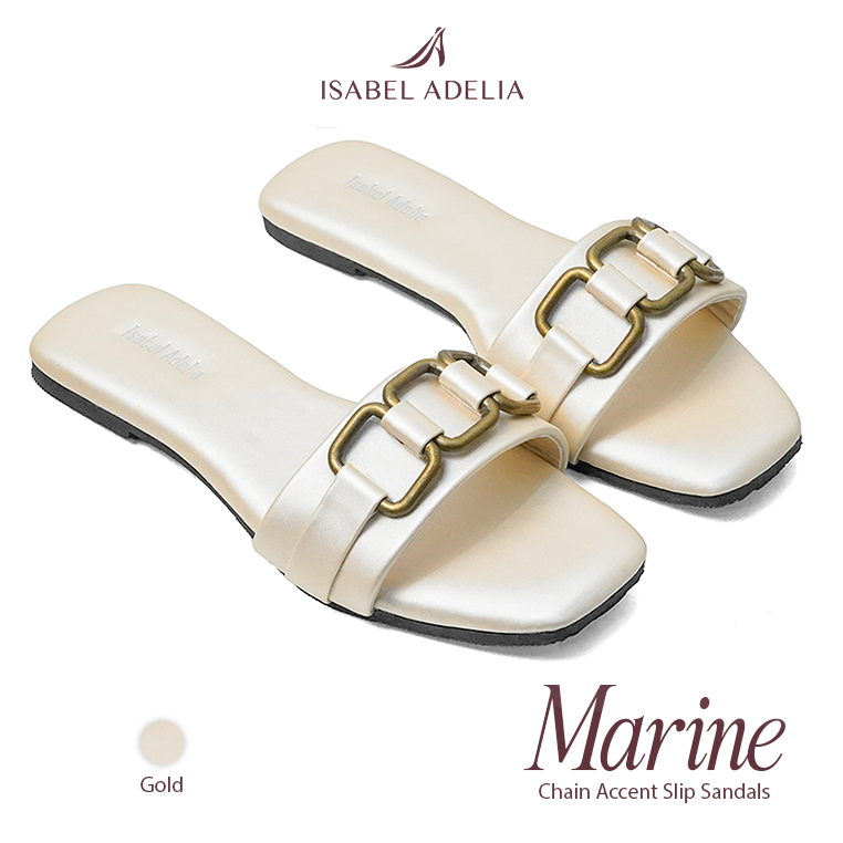 Isabel Adelia MARINE Sandal Wanita Slip On Elegan Teplek Empuk Anti Slip Sandal Casual