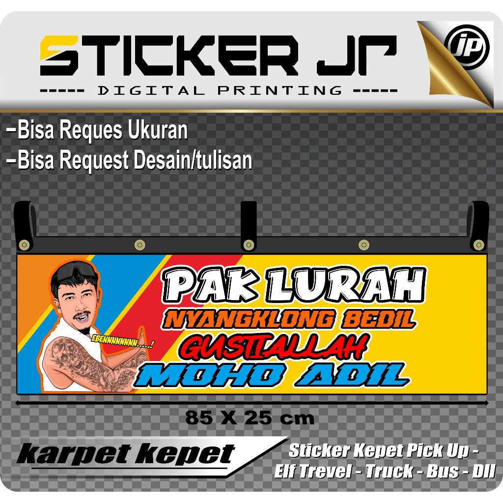 Sticker Karpet Kepet Mobil Pick Up L300, Truck, Bus, Grandmax Dll  Kepet Ebek Penahan Lumpur Ukuran 