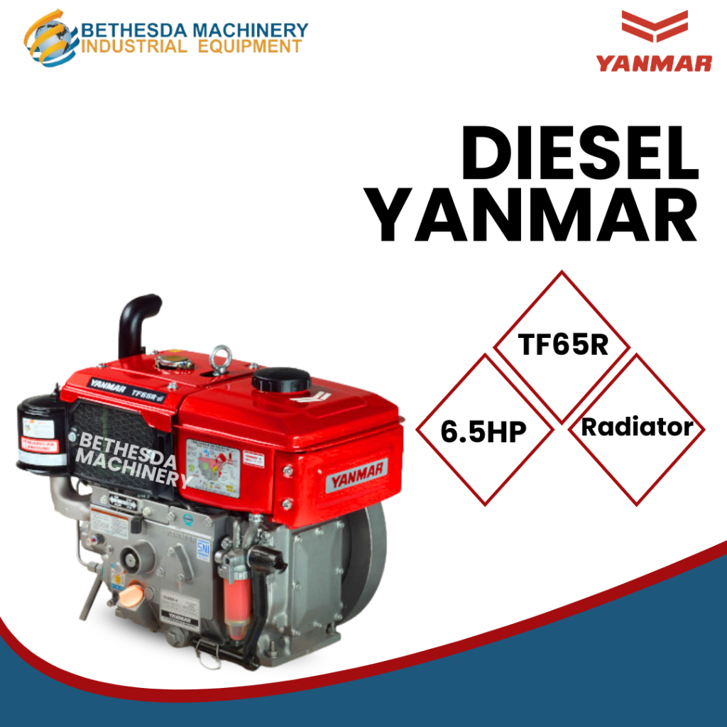 Mesin Diesel 6.5 HP Diesel TF65R Radiator Engkol Yanmar Diesel 6.5 PK