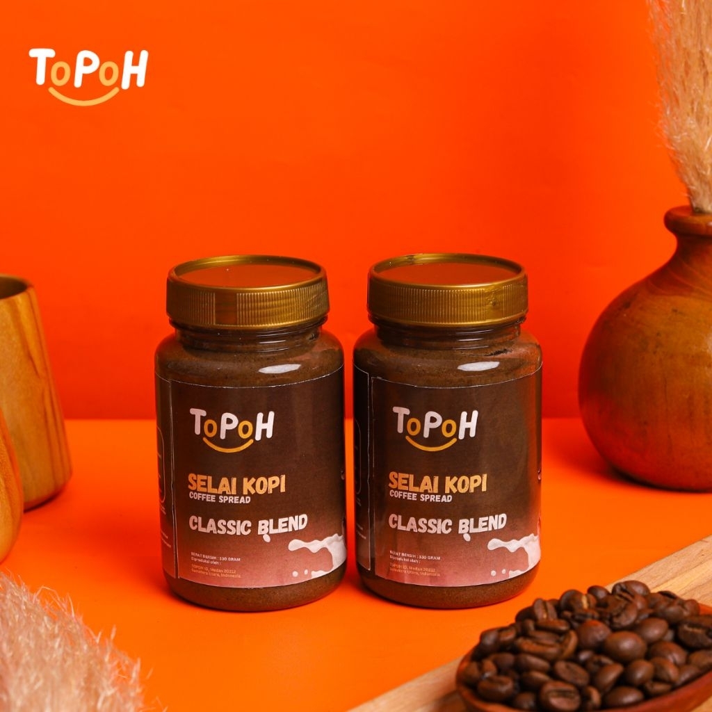 

ToPoH Coffee Spread Classic Blend Double 320g | Selai Kopi varian Classic Blend 320g isi 2 | Classic Blend / Barista Bold | Cemilan Rasa Kopi Kekinian