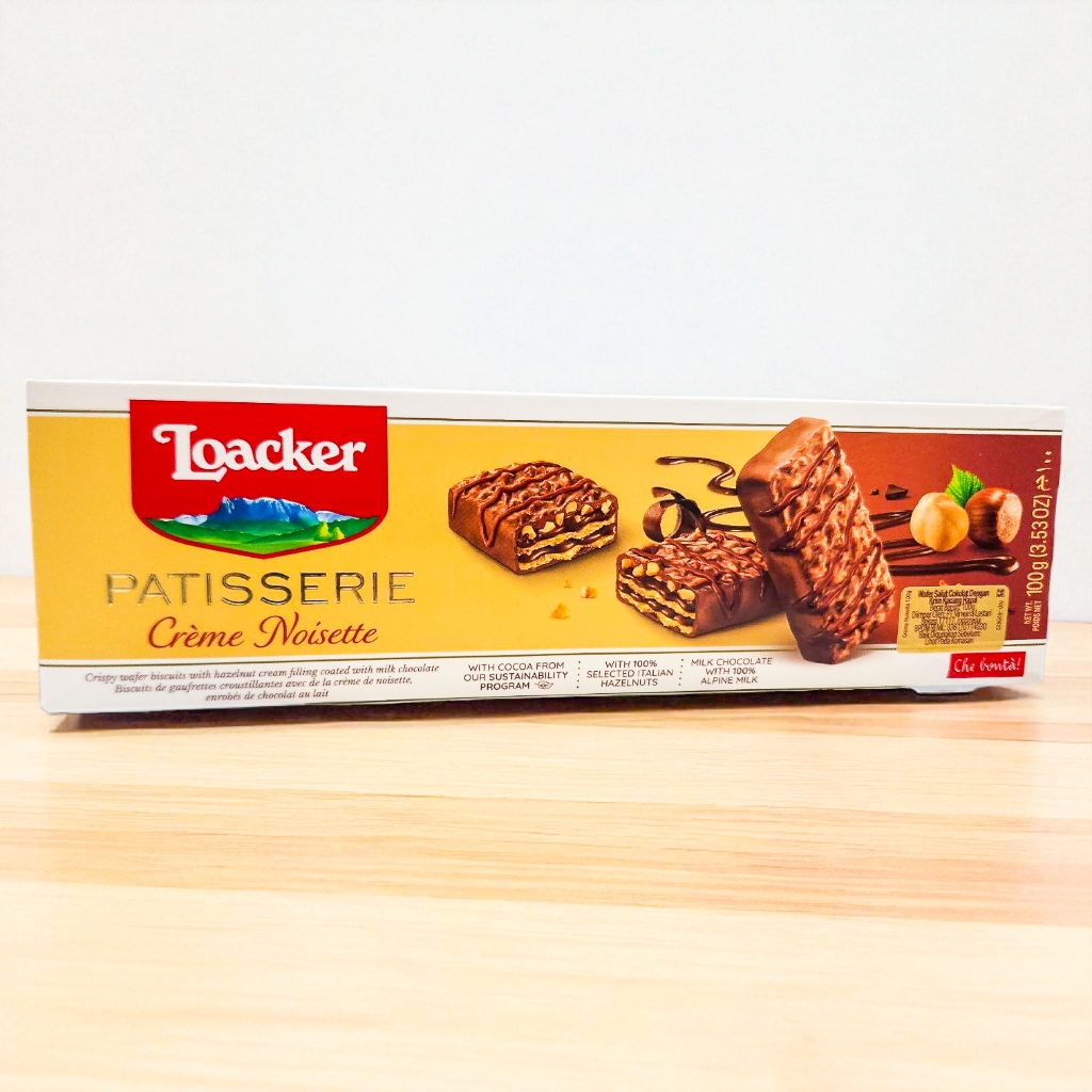 

Loacker Patisserie Crème Noisette 100 g – Wafer Crunchy dengan Krim Hazelnut & Cokelat