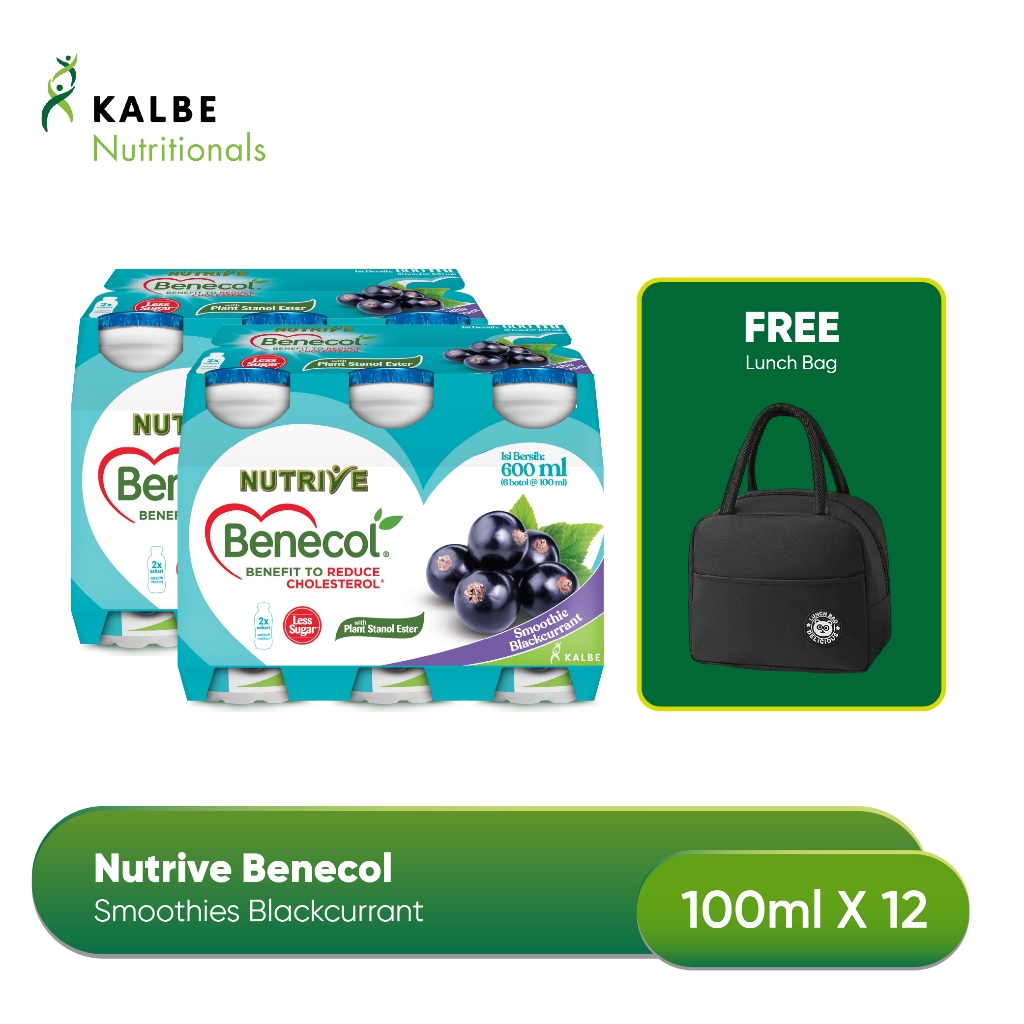 

Nutrive Benecol Blackcurrant 6x100ml - Isi 2 Banded Free Lunch Bag