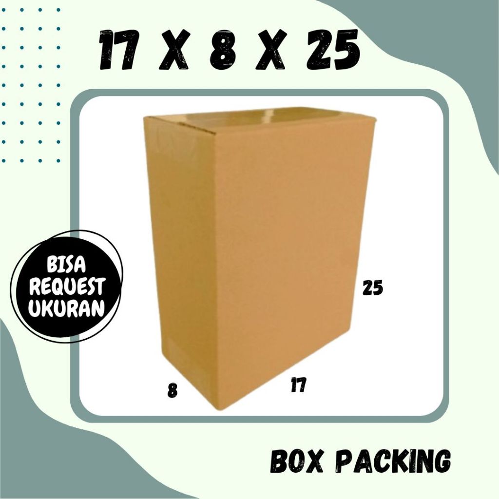 

Kardus 17x8x25 Packing Olshop Box A1 Dus Kotak Kemasan Box Botol Souvenir Gelas Madu Parfum