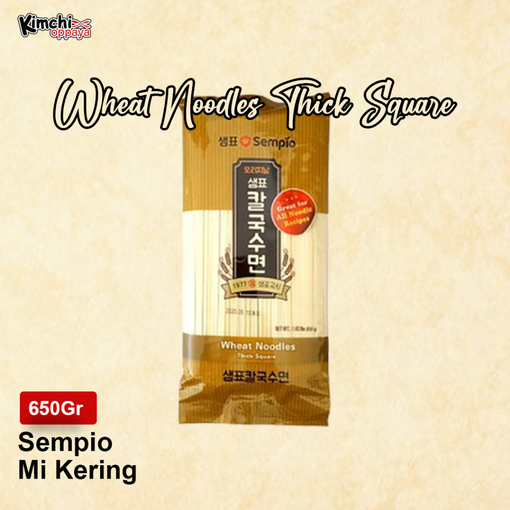 

Wheat Noodles Thick Square 650G Mi Kering Sempio Kalguksu Jjajang Mie