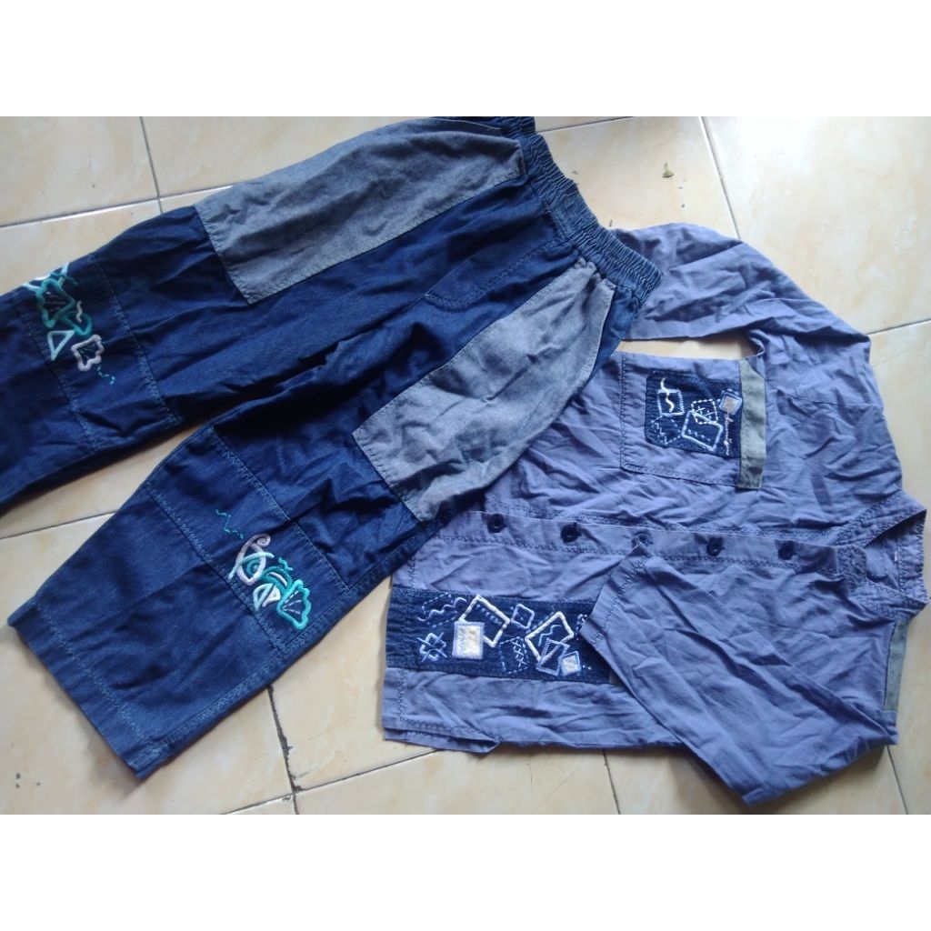 baju Koko anak uk 7 Dennis