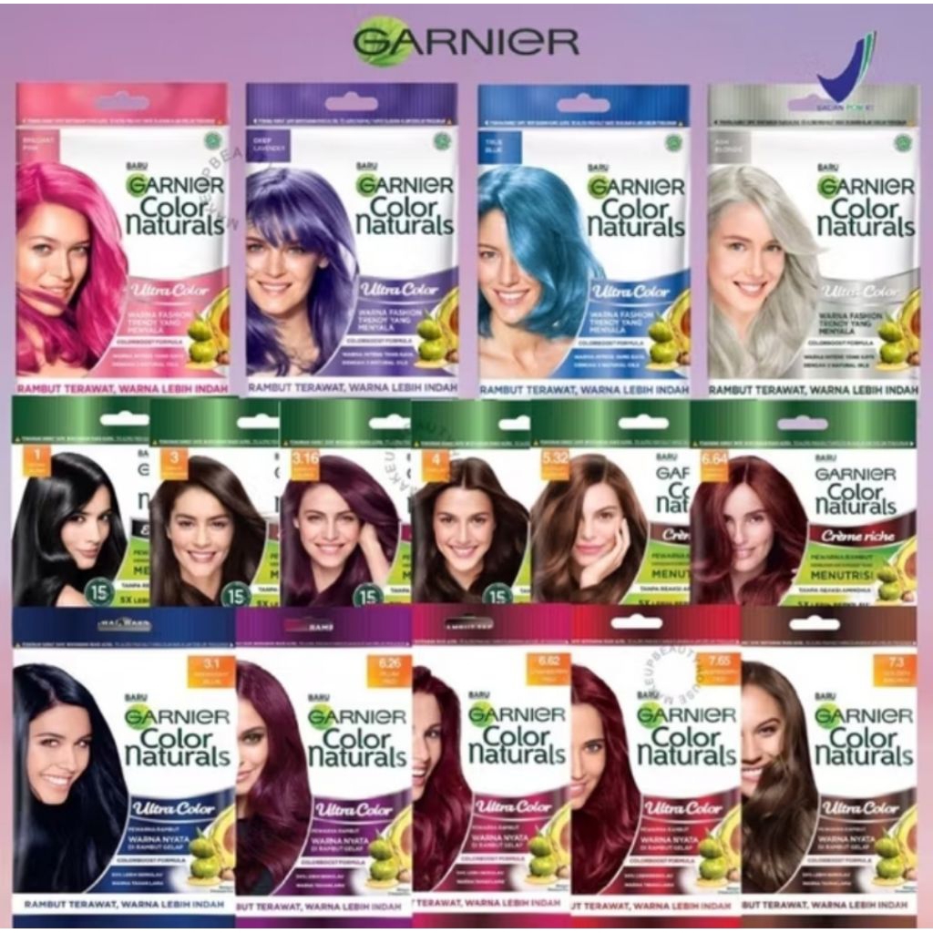 Garnier Color Naturals Sachet || Garnier Pewarna Rambut Natural Sachet