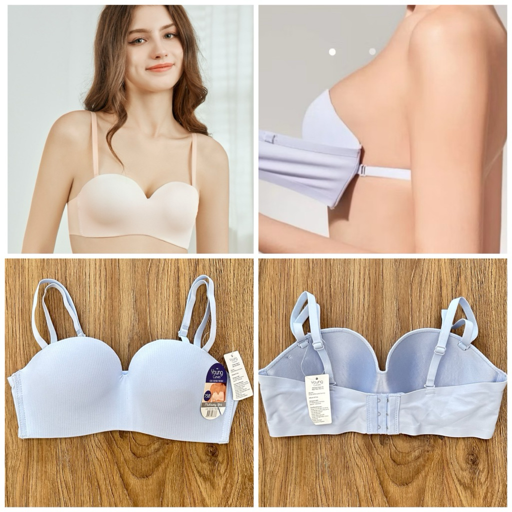 Young curves bra deep V seamless C03-10315B hidden wired