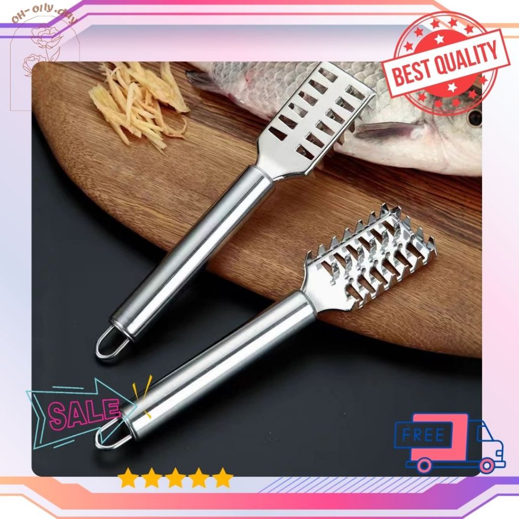 Pembersih Sisik Ikan Stainless / Serutan Pisau Sisik Ikan Stainless Steel / Alat Pembersih Sisik Ika