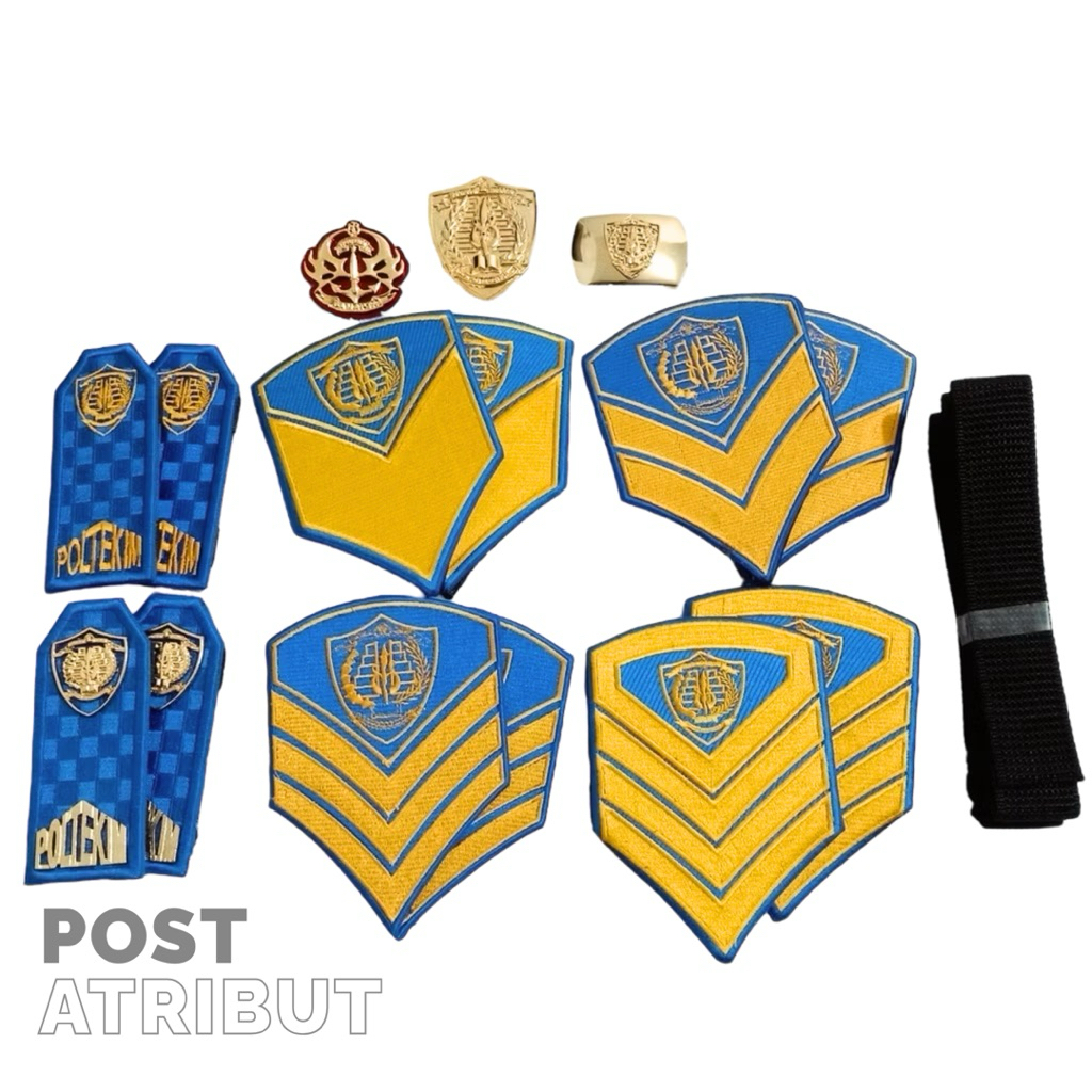 Atribut PDH POLTEKIM / Kopsteken POLTEKIM / Samapta POLTEKIM / Kepala Gesper POLTEKIM / Evolet Logam