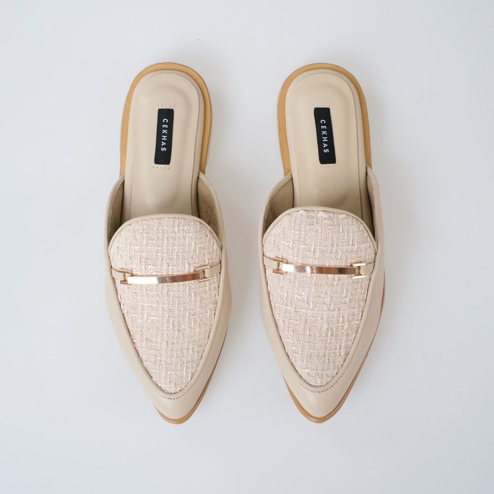 Cekhas - Diva Cream Mules Wanita