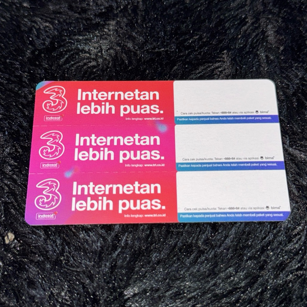 Voucher Kosong Tri 3in1 Nasional