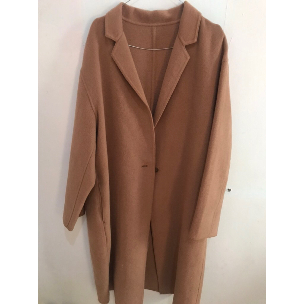 Double face long coat uniqlo