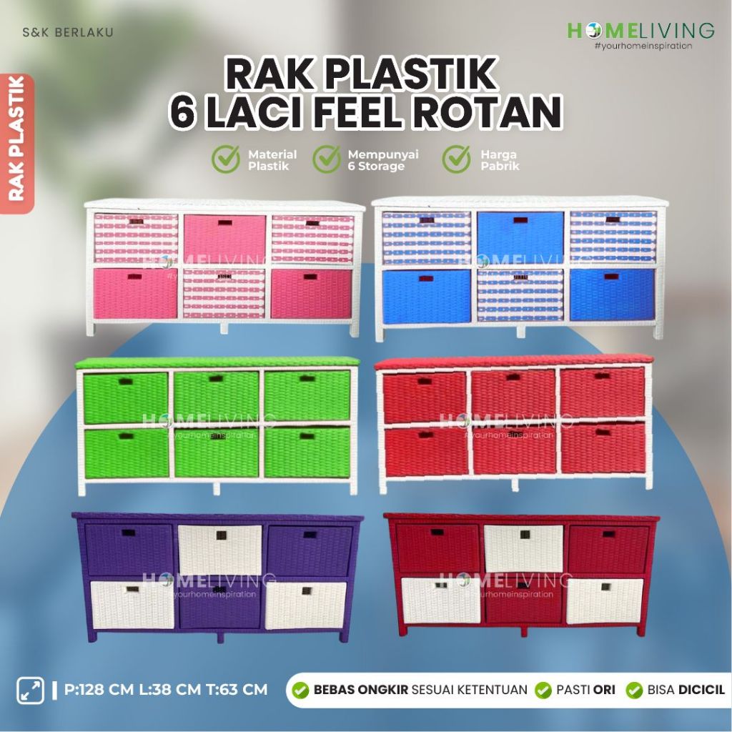 HOMELIVING - BUFFET TV ROTAN - RAK TV ROTAN SINTETIS - LEMARI ROTAN SINTETIS