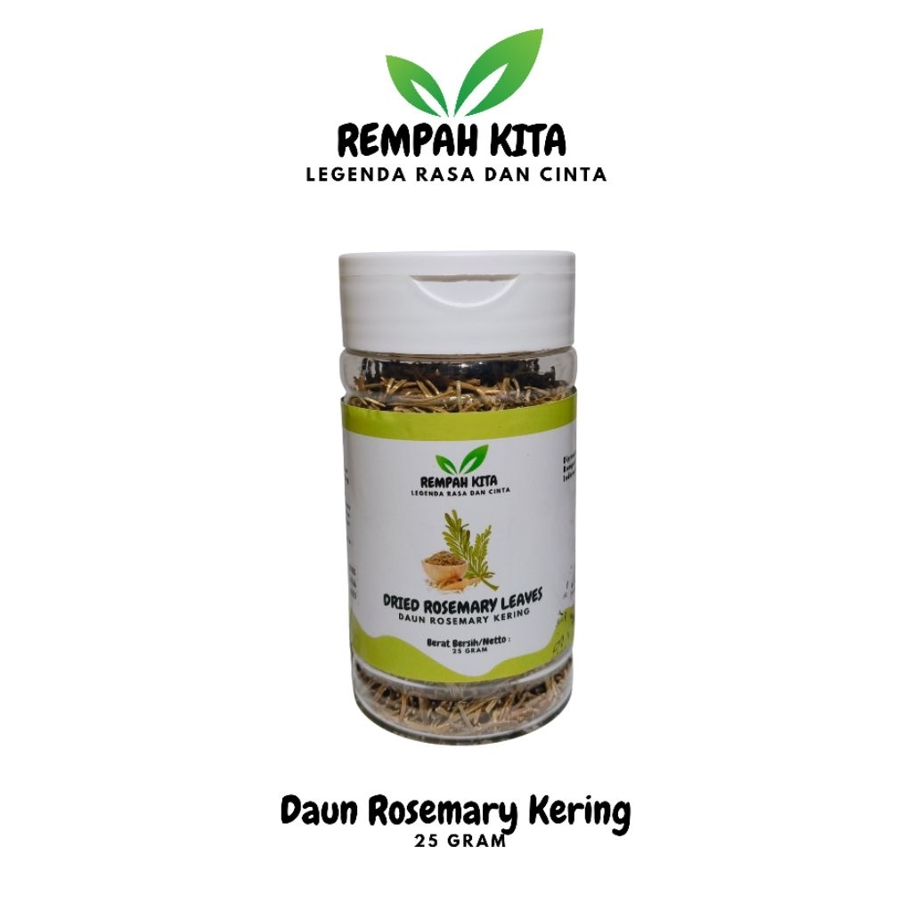 

REMPAH KITA - Daun Rosemary Kering / Dried Rosemary - Kemasan Botol 25 Gram