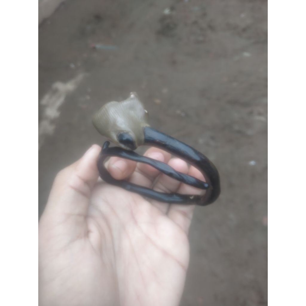 Gelang akar bahar hitam berbonggol antik