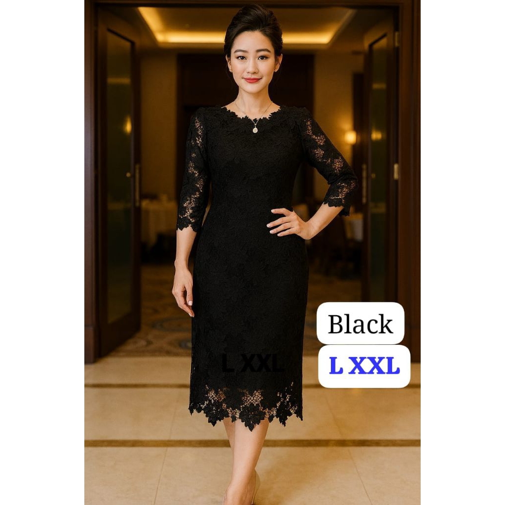 Dress Brokat Bangkok premium Furing adem