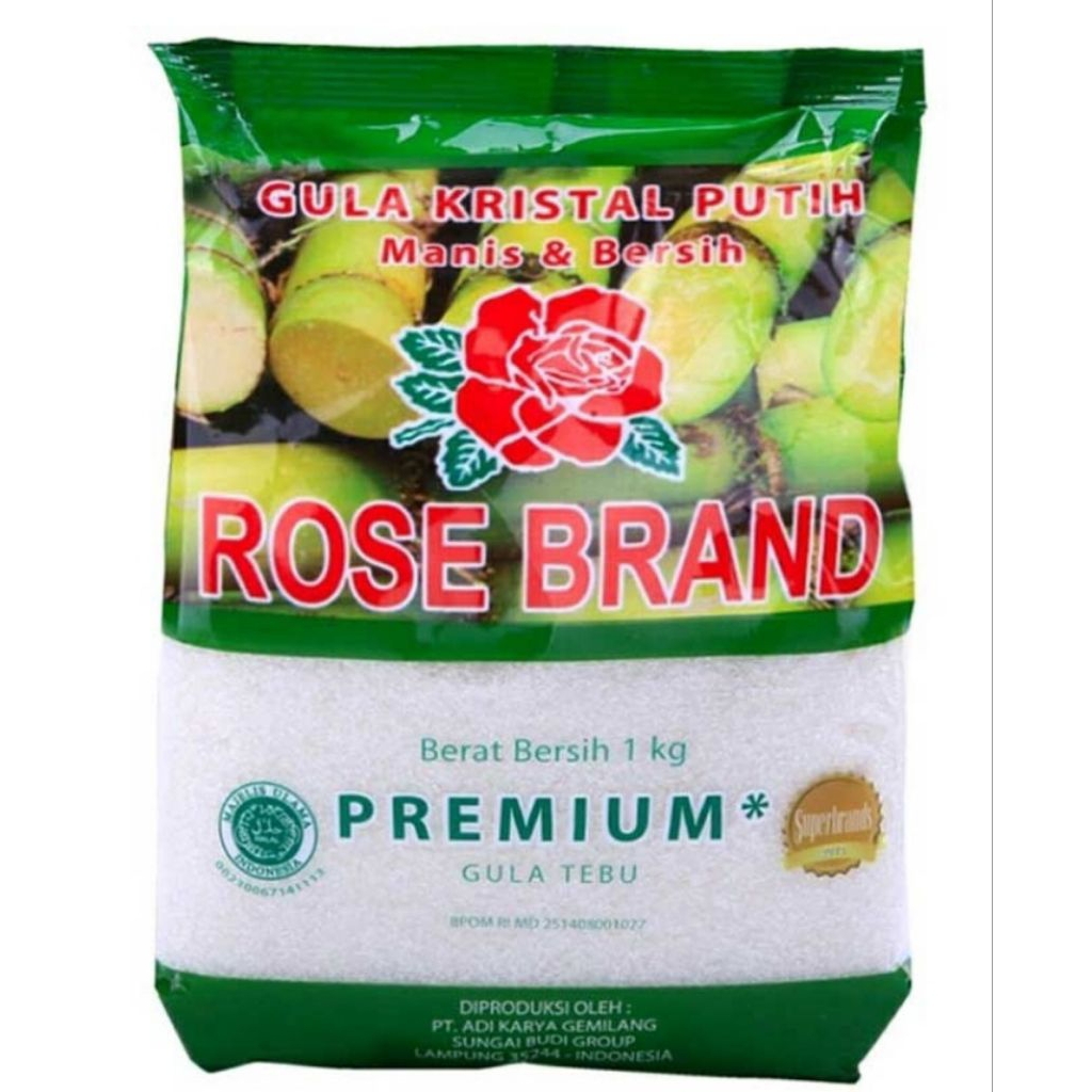 

ROSE BRAND Gula Pasir Kristal Putih Premium 1 kg HIJAU