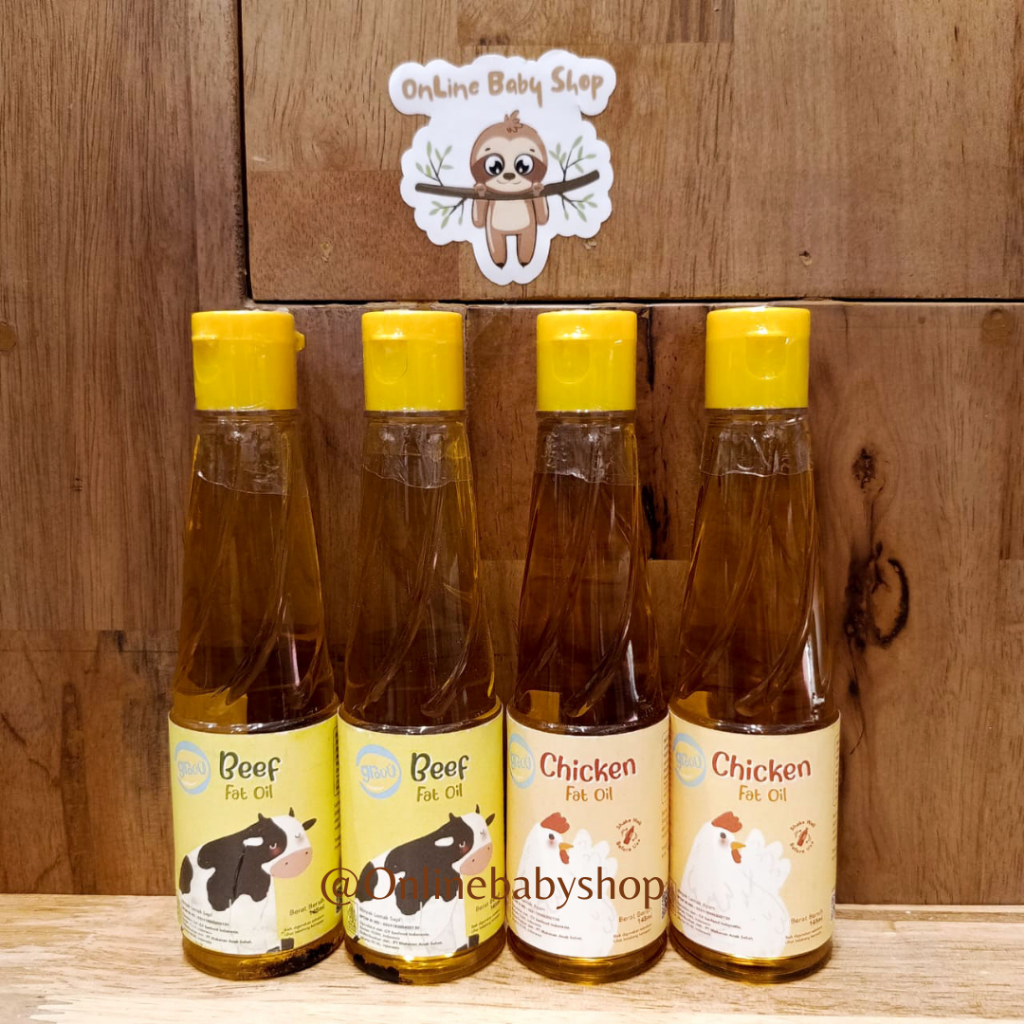 Grouu - Fat Oil / Minyak Lemak - MPASI BB Booster Lemak Ayam, Lemak Sapi