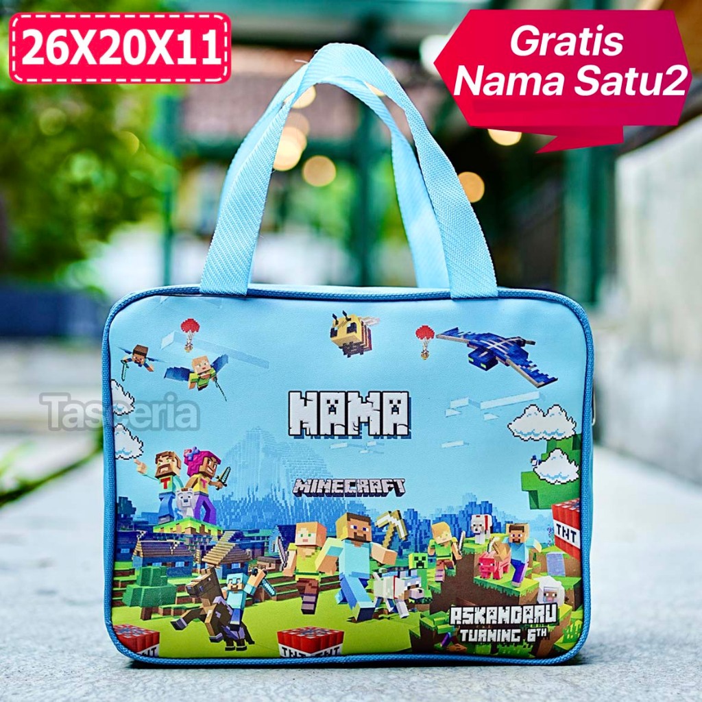

Tas Bingkisan Ulang Tahun Anak Minecraft Bahan Premium
