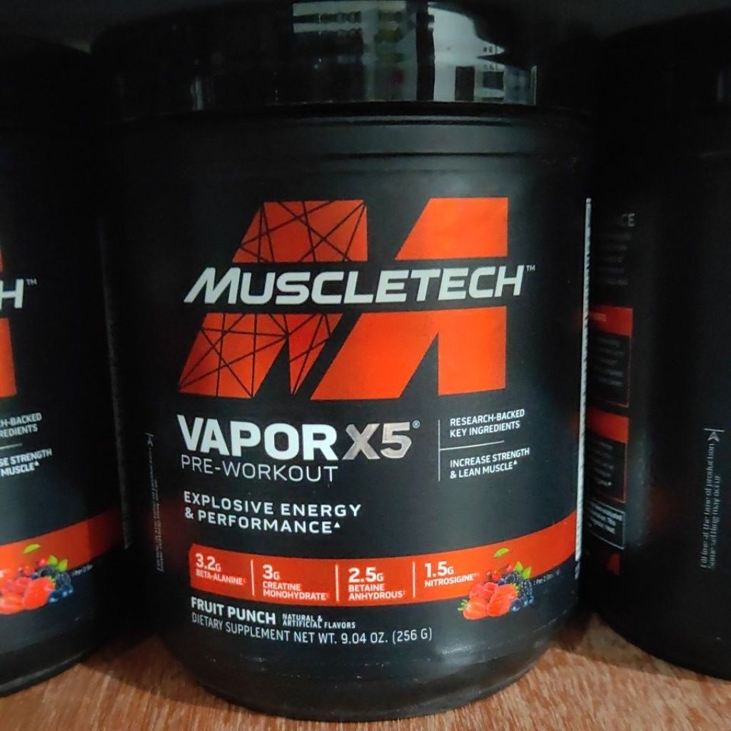 MUSCLETECH VAPOR X5 256 gr PRE WORKOUT EXPLOSIVE ENERGY & PERFORMANCE BPOM