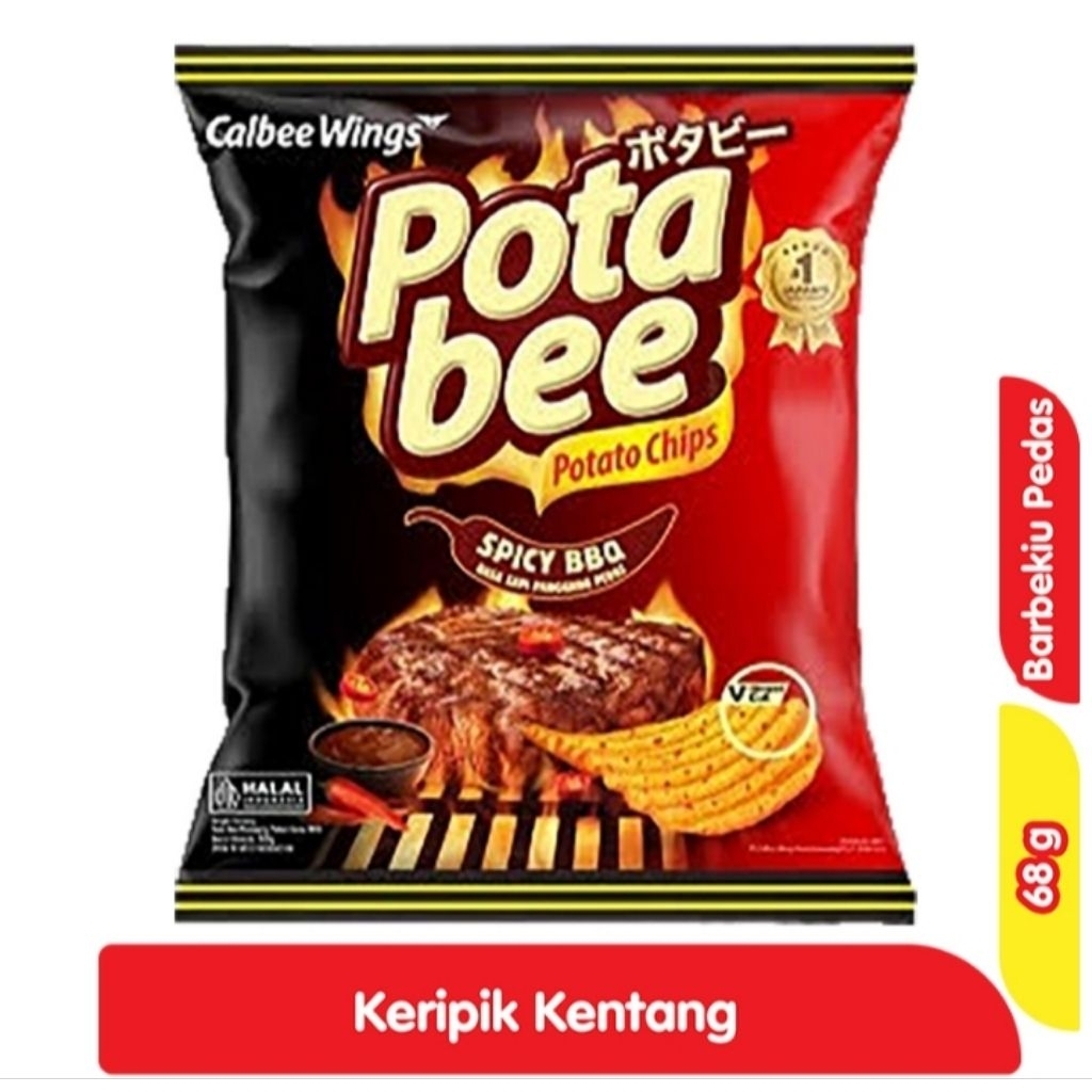 

Potabee Keripik Kentang Barbekiu Pedas 68 g